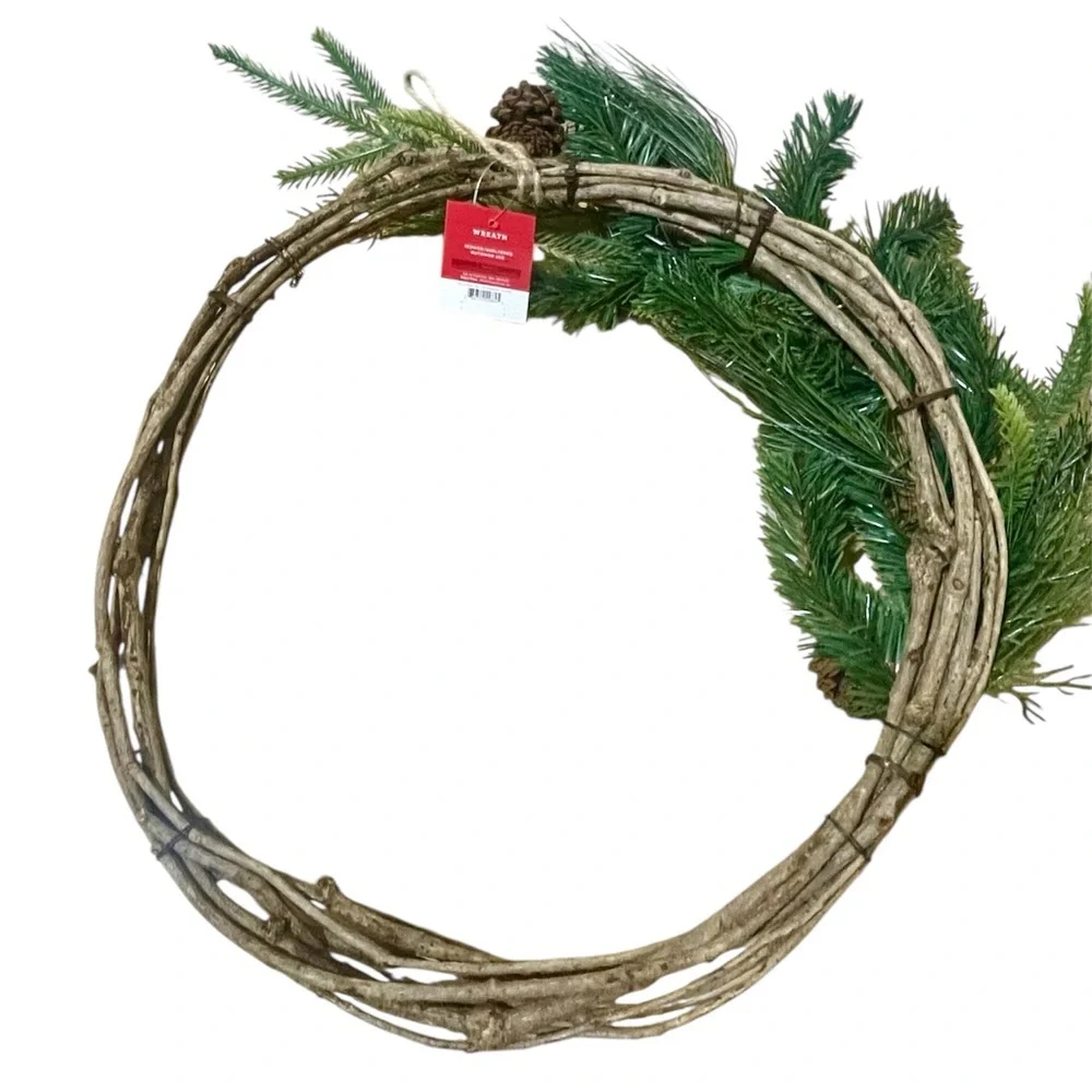Wondershop 22” Mixed Greenery and Vine Christmas Artificial Wreath